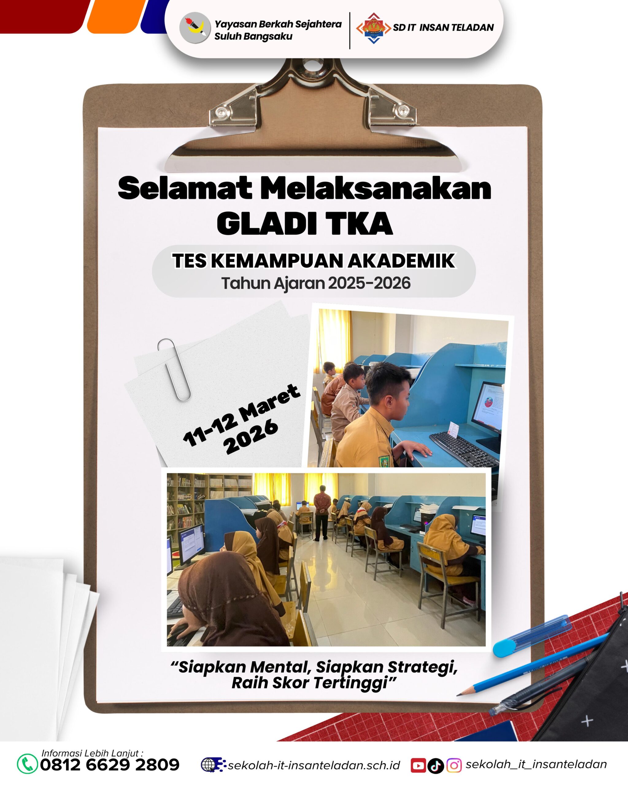 SELAMAT MELAKSANAKAN GLADI TKA