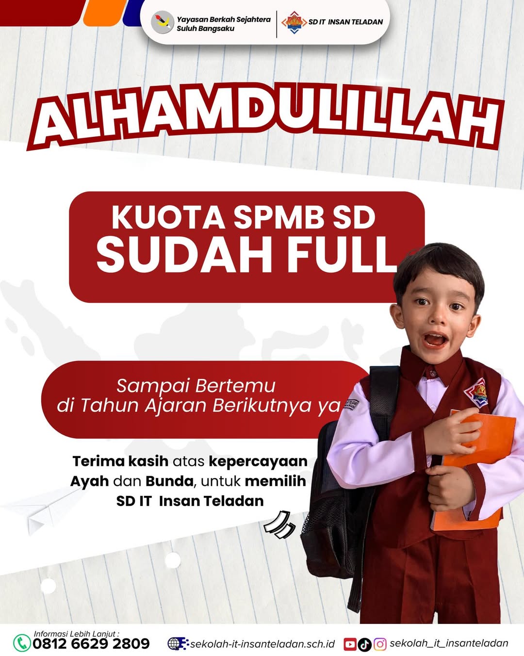 KUOTA SD SUDAH FULL