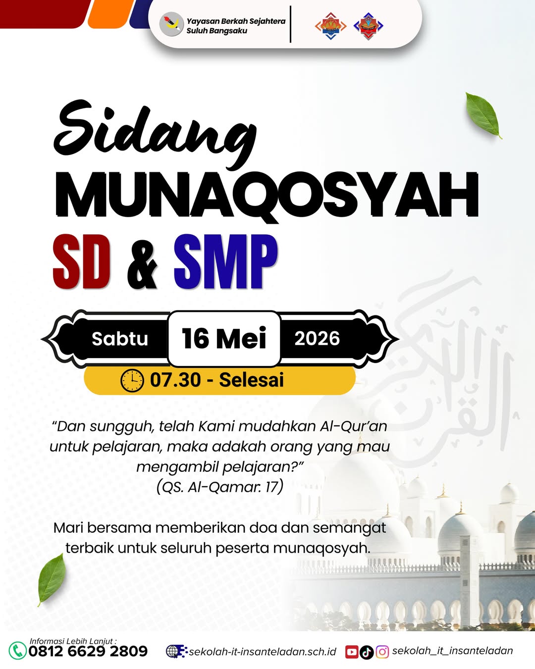 SELAMAT MENGIKUTI SIDANG MUNAQOSYAH