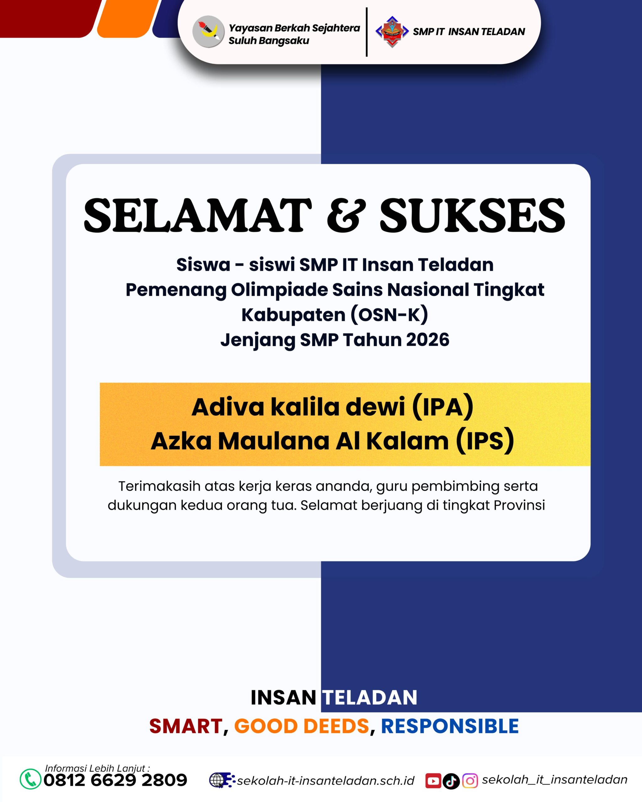 SELAMAT & SUKSES